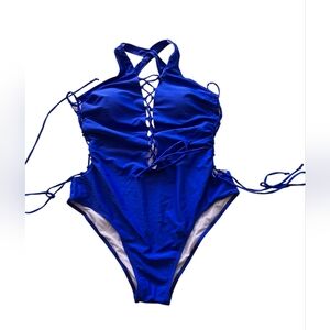 NWT Holipick Blue One Piece Swimsuit Size 18W